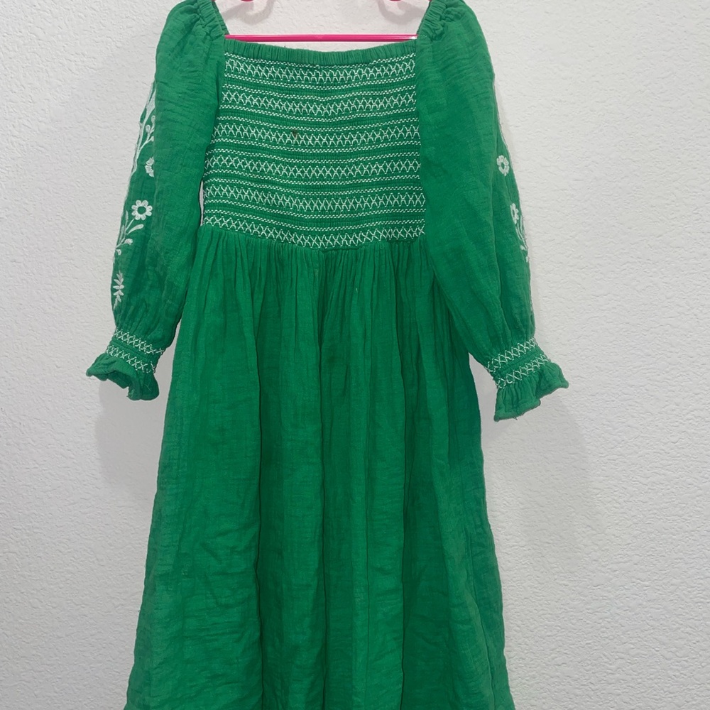Mini Boden Green Ribbed Top